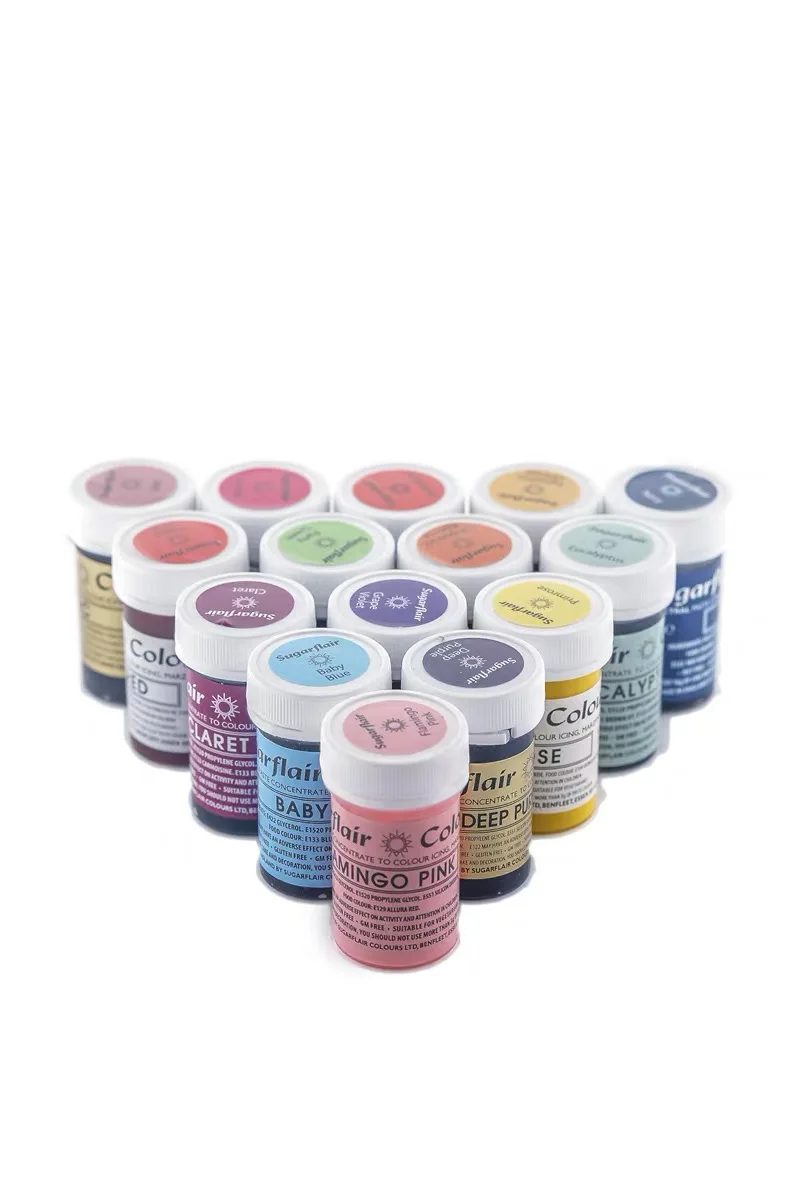 46 Colors Sugarflair SATIN Concentrated Food Icing Colouring Edible Paste Gel Colours 25g series2
46 Colors Sugarflair SATIN Concentrated Food Icing Colouring Edible Paste Gel Colours 25g series2