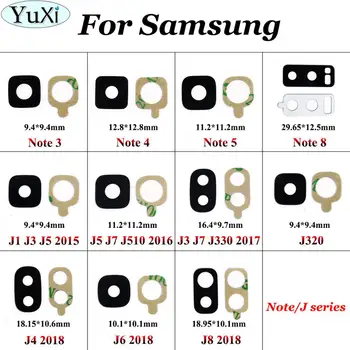 

YuXi For Samsung Galaxy J5 J3 J7 J320 J4 J6 J8 2015 2016 2017 2018 Note 4 5 3 8 Rear Back Camera Glass Lens Cover With Adhesive