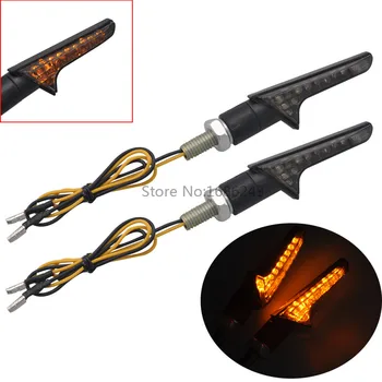 Universal Motorcycle Turn Signals Blade LED Turn Signal Warning Light Blinker Fits for Benelli Piaggio Honda Yamaha 7mm