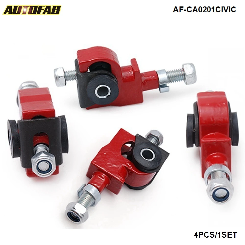 Adjustable Front Camber Adjuster Kit for Honda C 90-97 / 92-96 (4pcs/Set) Red AF-CA0201CIVIC
Adjustable Front Camber Adjuster Kit for Honda C 90-97 / 92-96 (4pcs/Set) Red AF-CA0201CIVIC