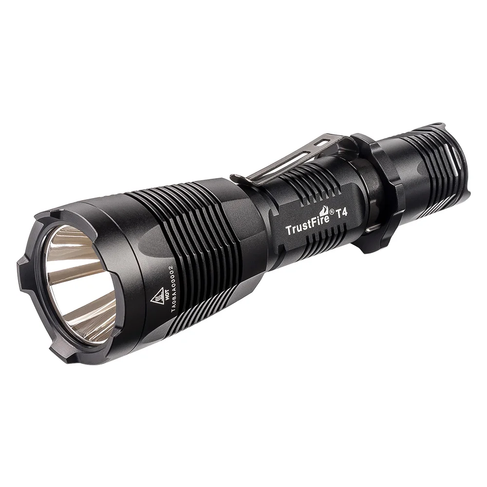 

T4 TrustFire LED Tactical Flashlight 5 modes 1000lm Powerful Light use 18650 rechargeable battery Torch waterproof camping lamp