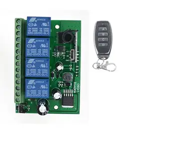 Universal AC/DC 12V 24V 36V 10A Wireless Remote Switch 4CH Relay Module Receiver RF Transmitter Remote Controls Garage door gate
Universal AC/DC 12V 24V 36V 10A Wireless Remote Switch 4CH Relay Module Receiver RF Transmitter Remote Controls Garage door gate