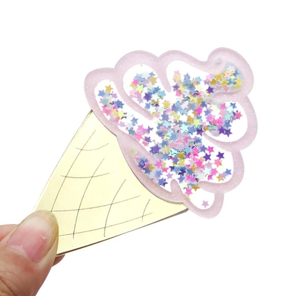 New Ice Cream Food Transparent Plastic Resin with Colorful Sequins DIY Make Hair Clip Craft Handmade Phone Decoration,5Yc6868
New Ice Cream Food Transparent Plastic Resin with Colorful Sequins DIY Make Hair Clip Craft Handmade Phone Decoration,5Yc6868