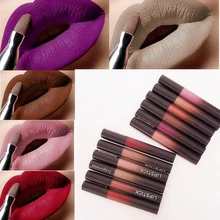12 Warna Tahan Air Matte Lipstik Tahan Lama Merah Hitam Lip Gloss Makeup Stick Nude Kecantikan Warna Bibir Korea kosmetik(China)