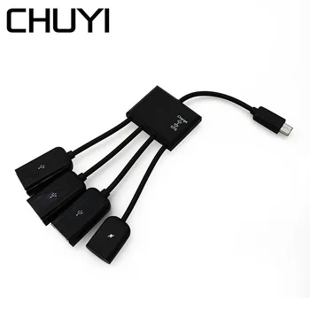 CHUYI 4 Port USB 2.0 Hub Micro USB OTG Splitter Connector Adapter Multi Ports Powered USB Hub For Android Smartphone Accessories
CHUYI 4 Port USB 2.0 Hub Micro USB OTG Splitter Connector Adapter Multi Ports Powered USB Hub For Android Smartphone Accessories