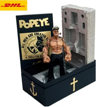 

15"Popeye the Sailor Tattoo Version Statue Popeye Bust Full-Length Portrait GK Action Figure Collectible Model Toy BOX 38CM Z426