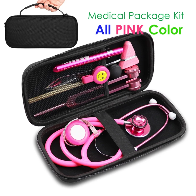 Classic Pink Medical Hard Carry EVA Shockproof Storage Case Bag Pouch Stethoscope Tuning Fork Reflex Hammer LED Penlight Package
Classic Pink Medical Hard Carry EVA Shockproof Storage Case Bag Pouch Stethoscope Tuning Fork Reflex Hammer LED Penlight Package