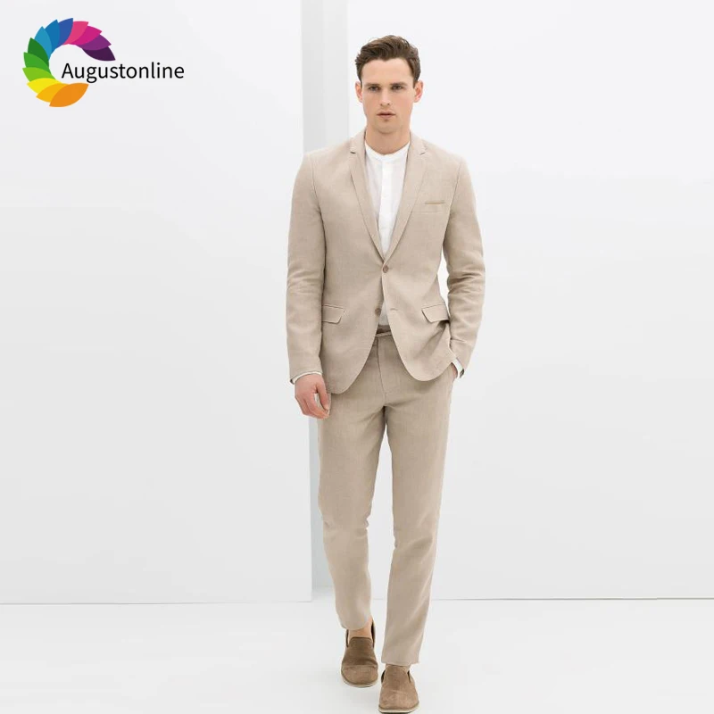 Linen Slim Fit Wedding Men Suits Groom Wear Blazer Tuxedos 2 Pieces (Jacket+Pants) Birdegroom Prom Suits Best Man Costumen Homme
Linen Slim Fit Wedding Men Suits Groom Wear Blazer Tuxedos 2 Pieces (Jacket+Pants) Birdegroom Prom Suits Best Man Costumen Homme