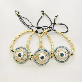 10pcs/lot Micro Pave AAA CZ Abalone Shell Elegent Classical Turkey Evil Eye Handmade Pulsera Braiding Marcame Bracelet Joyeria
10pcs/lot Micro Pave AAA CZ Abalone Shell Elegent Classical Turkey Evil Eye Handmade Pulsera Braiding Marcame Bracelet Joyeria