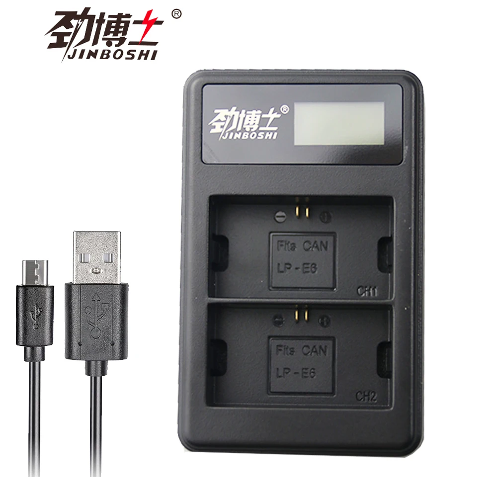 ^_^ JINBOSHI LCD Dual USB Battery Charger for LP-E6 LP E6 LPE6 Camera Battery Pack Canon 5D Mark II III 7D 60D EOS 6D 70D 80D
^_^ JINBOSHI LCD Dual USB Battery Charger for LP-E6 LP E6 LPE6 Camera Battery Pack Canon 5D Mark II III 7D 60D EOS 6D 70D 80D