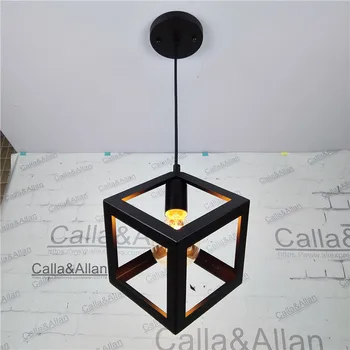 black iron square cage Vintage light fixture Loft Pendant Lamp Retro Hanging Lamp For Restaurant/Coffee Shop Home G80 edison 40W
black iron square cage Vintage light fixture Loft Pendant Lamp Retro Hanging Lamp For Restaurant/Coffee Shop Home G80 edison 40W