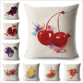 Watercolor Strawberry cherry Pillowcase Plant Linen 45*45 Fruit Cushion Covers for Sofa Decorative Throw Pillow Case
Watercolor Strawberry cherry Pillowcase Plant Linen 45*45 Fruit Cushion Covers for Sofa Decorative Throw Pillow Case