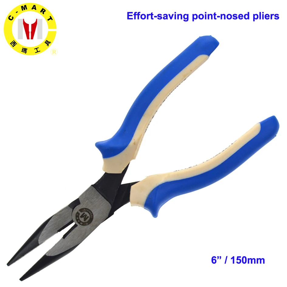 C-mart tools 6inch Effort-saving point-nosed pliers Multifunction Wire Stripper Cutter Pliers Long Nose Pliers Diagonal Pliers
C-mart tools 6inch Effort-saving point-nosed pliers Multifunction Wire Stripper Cutter Pliers Long Nose Pliers Diagonal Pliers