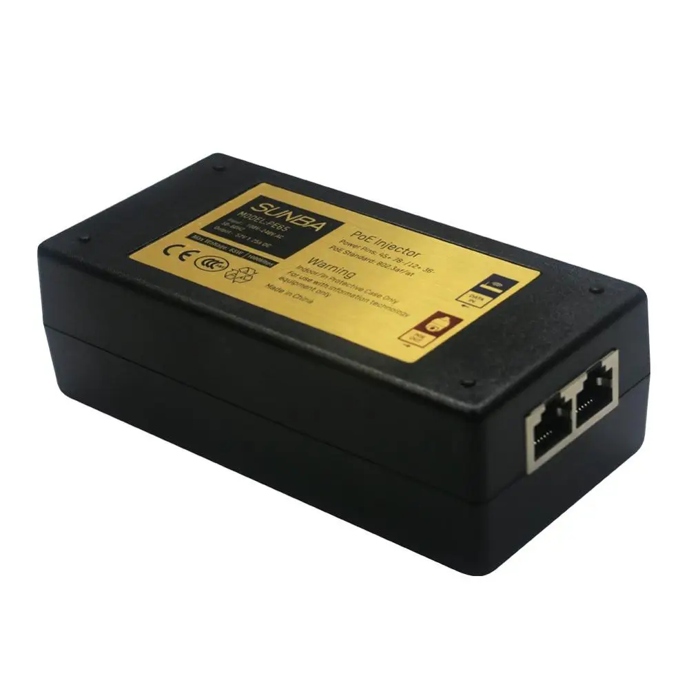 SUNBA High Power Gigabit 65W Single Port Long Distance Transmission 802at/af Compliant PoE+ Injector for IP Cameras
SUNBA High Power Gigabit 65W Single Port Long Distance Transmission 802at/af Compliant PoE+ Injector for IP Cameras