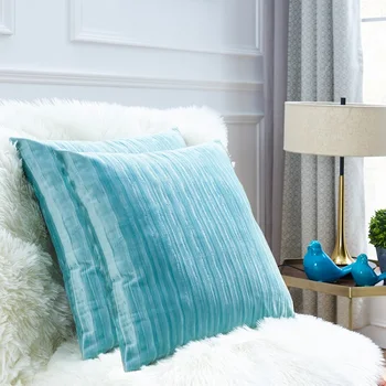 Velvet Cushion Covers Soft Stripe Decorative Throw Pillow Covers Blue Aqua Ivory Grey Cushions for Bed Car Chair Bedroom 45x45cm 
Velvet Cushion Covers Soft Stripe Decorative Throw Pillow Covers Blue Aqua Ivory Grey Cushions for Bed Car Chair Bedroom 45x45cm