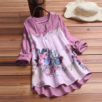 Vintage Blouses Women Fashion V-Neck Floral Printing Long Sleeves Tops Plus Size 5XL Shirts Button Blouse Women Clothing
Vintage Blouses Women Fashion V-Neck Floral Printing Long Sleeves Tops Plus Size 5XL Shirts Button Blouse Women Clothing