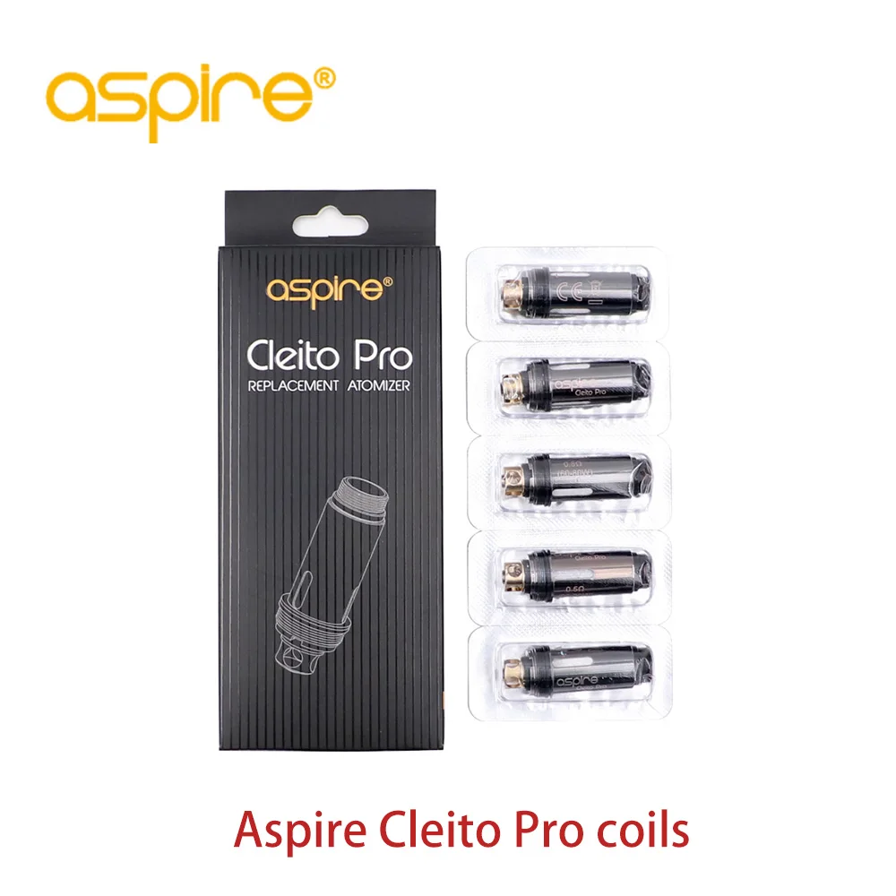 10pcs/lot Newest Original Aspire cleito pro coils 0.5ohm coils & 0.15ohm mesh coils fit for Aspire cleito pro tank vape atomizer
10pcs/lot Newest Original Aspire cleito pro coils 0.5ohm coils & 0.15ohm mesh coils fit for Aspire cleito pro tank vape atomizer
