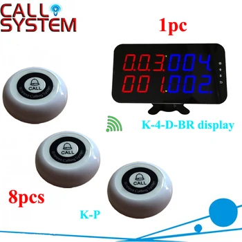 Restaurant guest paging call system 1 number screen with 8 bell buzzers in 433.92mhz
Restaurant guest paging call system 1 number screen with 8 bell buzzers in 433.92mhz