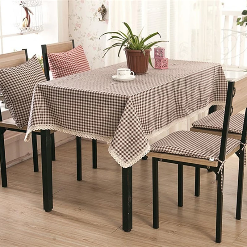 1pc Nordic Style Plaid Table Cloth for Weddings Rectangular Tablecloth with Lace Home Decor Dining Table Cover toalha de mesa
1pc Nordic Style Plaid Table Cloth for Weddings Rectangular Tablecloth with Lace Home Decor Dining Table Cover toalha de mesa
