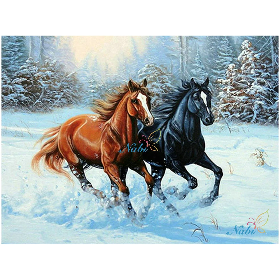 Animal Two Horse 5D Diy Diamond Painting Full Square Daimond Embroidery Rhinestones Paint Mosaic drill icons 3d diamante
Animal Two Horse 5D Diy Diamond Painting Full Square Daimond Embroidery Rhinestones Paint Mosaic drill icons 3d diamante