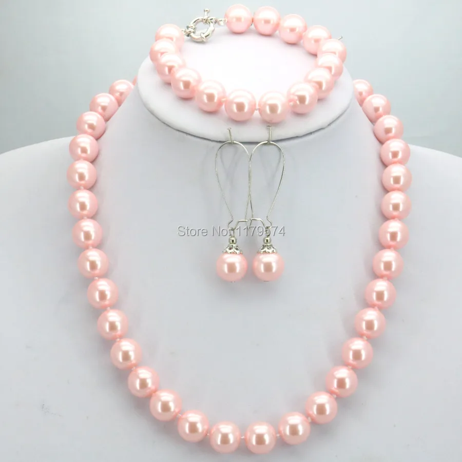 Special Offer Christmas Gifts Girls 12mm Pink Shell Pearl Beads Necklace Bracelet Earrings Sets Jewelry Making Design For Women
Special Offer Christmas Gifts Girls 12mm Pink Shell Pearl Beads Necklace Bracelet Earrings Sets Jewelry Making Design For Women