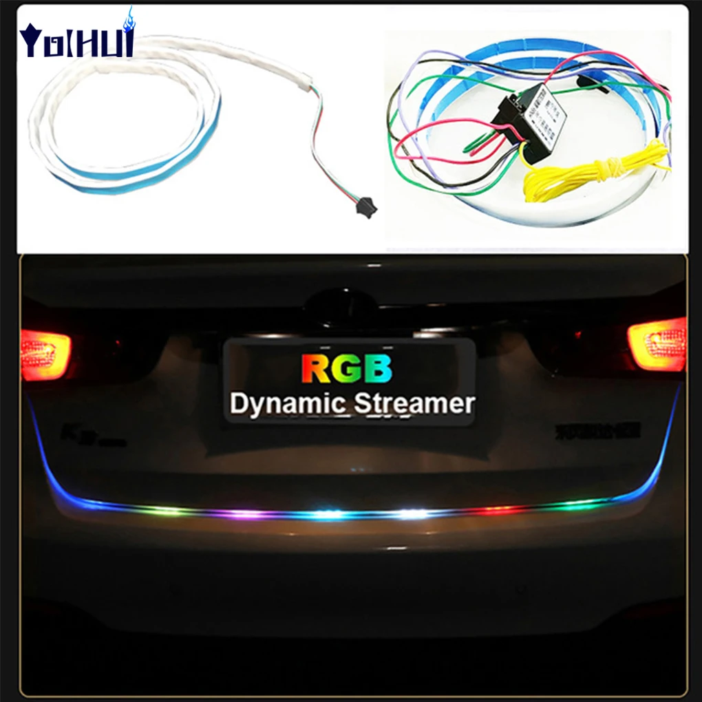 12V LED Tail Lights Strip Car LED Trunk Light RGB Dynamic Streamer Brake Turn Signal Warning Lights Strips
12V LED Tail Lights Strip Car LED Trunk Light RGB Dynamic Streamer Brake Turn Signal Warning Lights Strips