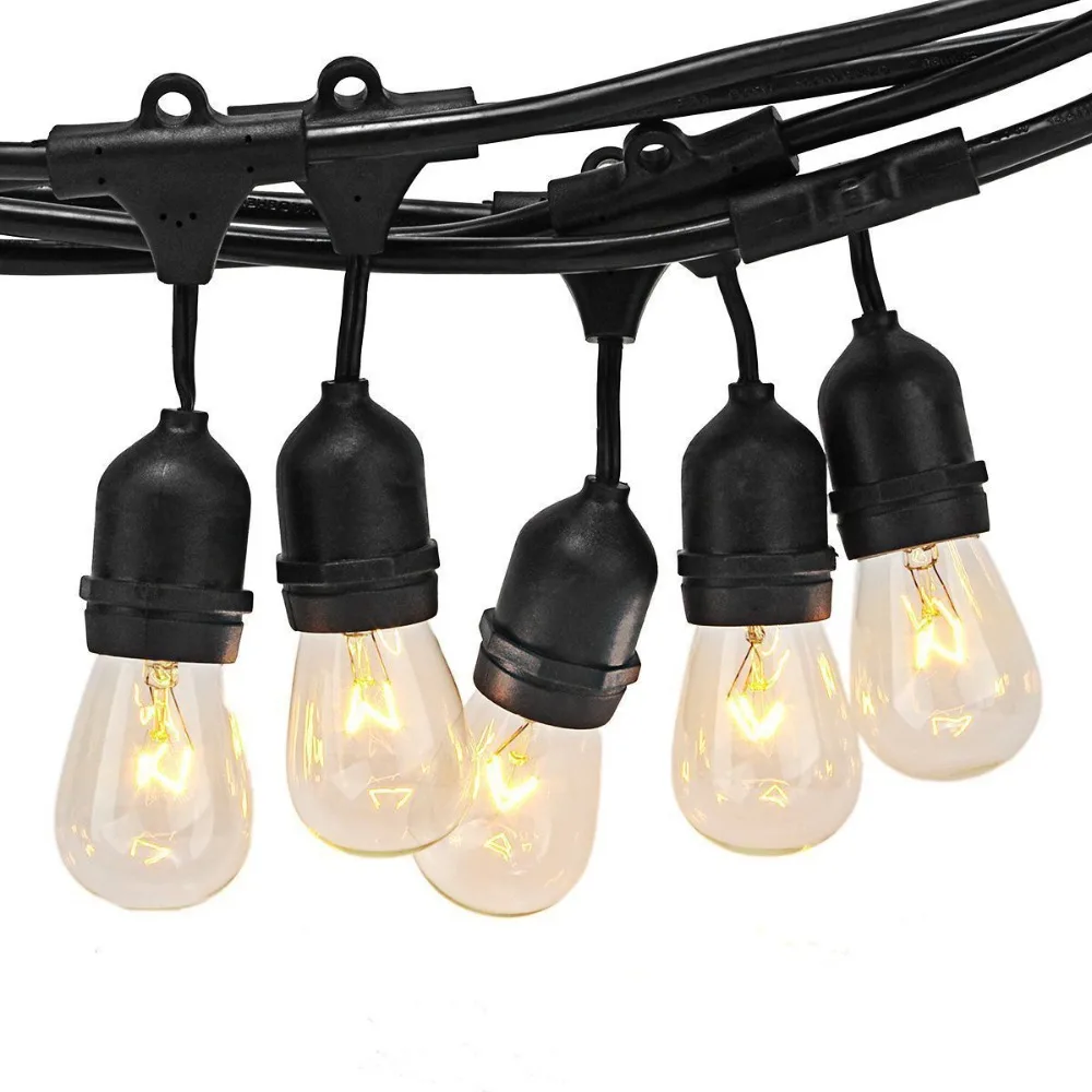 BEIAIDI 15 м Коммерческая круглая светильник рлянда Погодостойкая уличная гирлянда