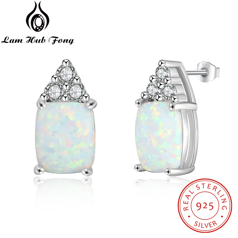 Rectangle Created White Opal Earrings for Women 925 Sterling Silver Stud Earrings with Cubic Zirconia Fine Jewelry(Lam Hub Fong)
Rectangle Created White Opal Earrings for Women 925 Sterling Silver Stud Earrings with Cubic Zirconia Fine Jewelry(Lam Hub Fong)