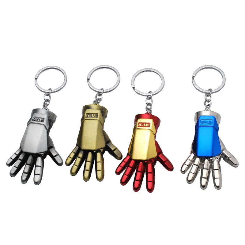 

Marvel Comics Super Hero The Avengers Iron Man Palm Hand Keychain Metal Key Chain Pendant Keyring Jewelry For Man Key Holder