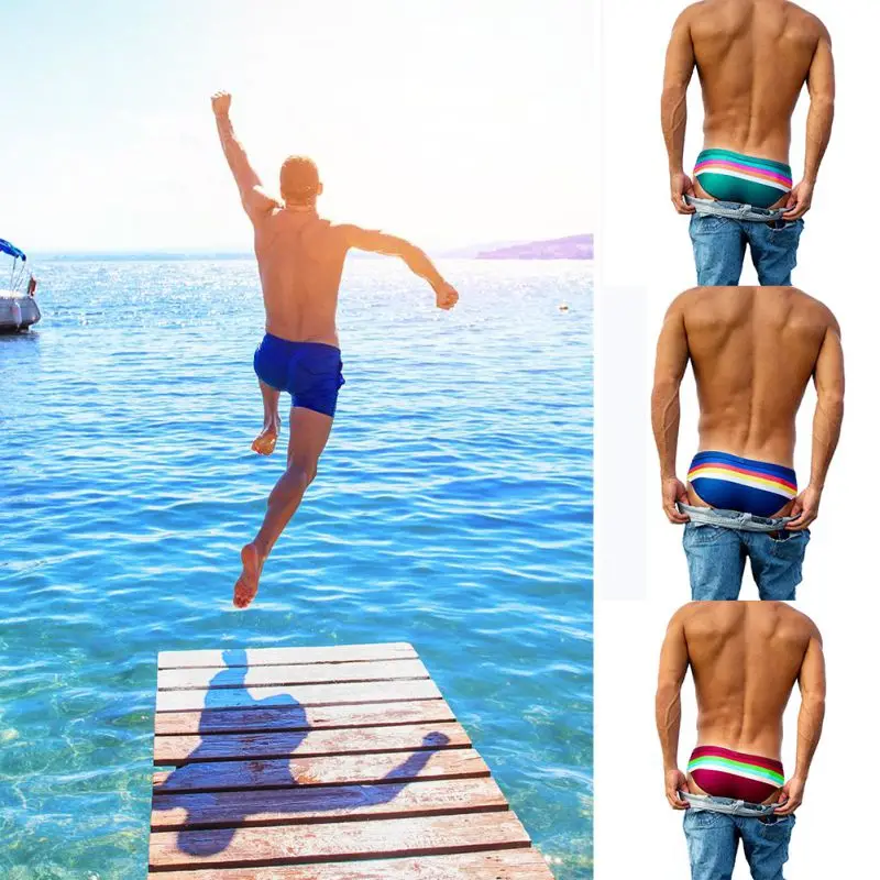 Mens Triangular Swimsuit Low Waist Sexy Swimming Bag Male Briefs Stripe Board Shorts Swimsuit Man Surfing Swimsuit Beach Shorts
Mens Triangular Swimsuit Low Waist Sexy Swimming Bag Male Briefs Stripe Board Shorts Swimsuit Man Surfing Swimsuit Beach Shorts