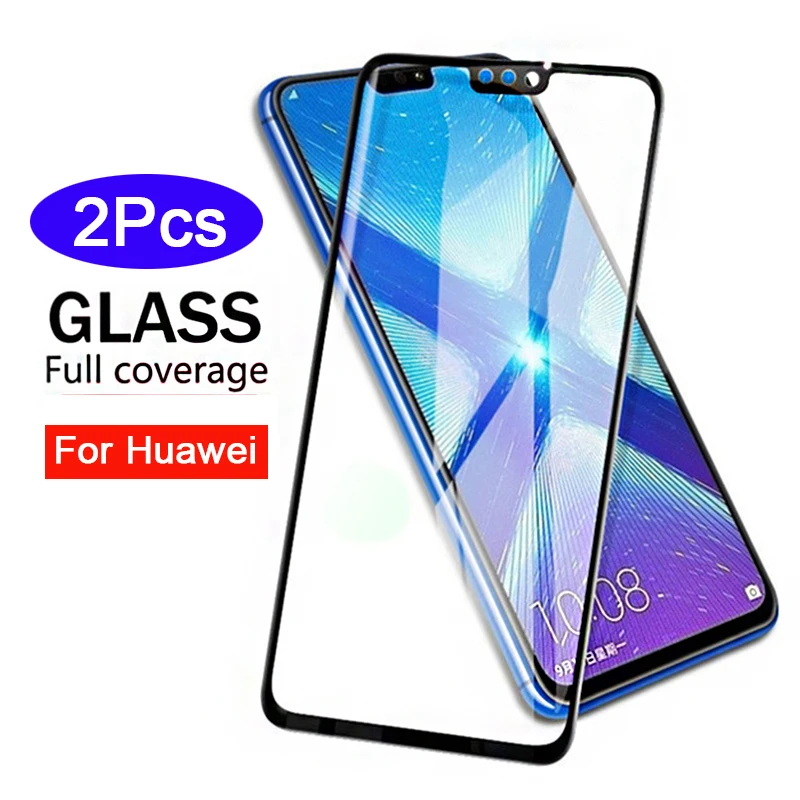 Защитный чехол из закаленного стекла для Huawei Honor 8x 8c 8a 9h 2 шт. | Мобильные телефоны и