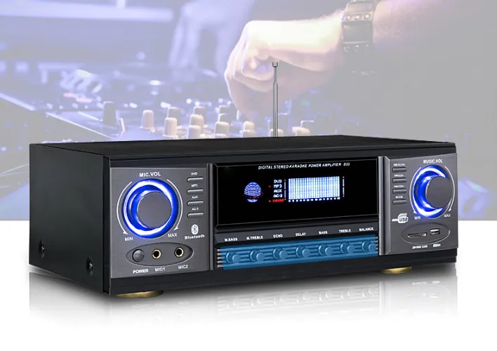 DZ-10 200W+200W HiFi 2.0 Bluetooth digital stereo amplifier karaoke home theater audio with Microphone input FM radio Display
DZ-10 200W+200W HiFi 2.0 Bluetooth digital stereo amplifier karaoke home theater audio with Microphone input FM radio Display