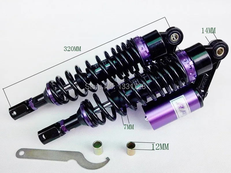 320 мм черный и фиолетовый RFY воздушный Газовый амортизатор подходит для TRX250R 450R 400ER
