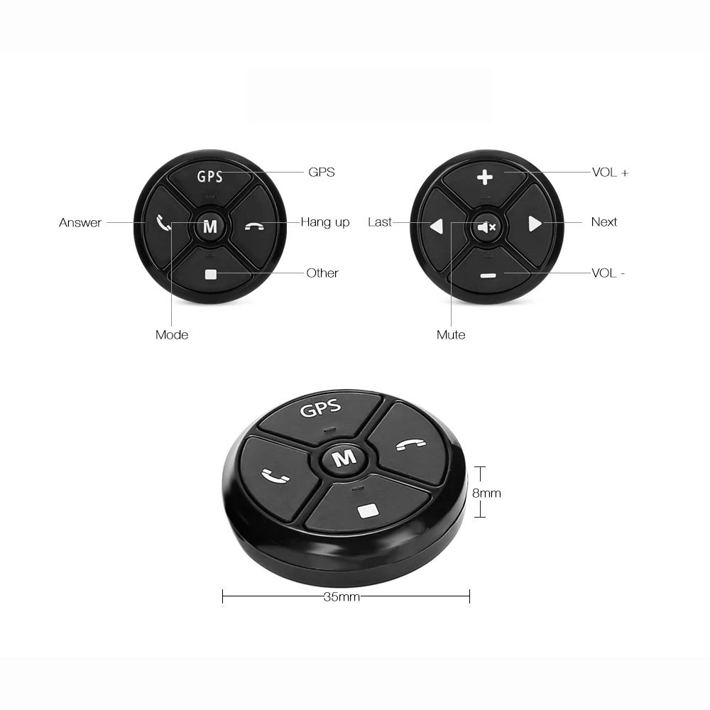 Universal Car Steering Wheel Controller 4Key Music Wireless DVD GPS Navigation Steering Wheel Radio Remote Control Buttons Black
Universal Car Steering Wheel Controller 4Key Music Wireless DVD GPS Navigation Steering Wheel Radio Remote Control Buttons Black