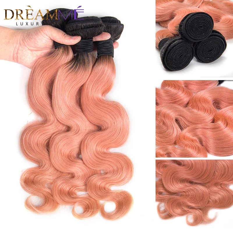 1b pink human hair extension (16)