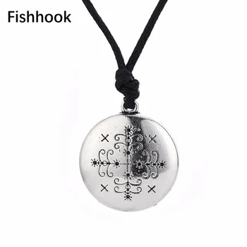 Fishhook Papa Legba Voodoo Loa Veve Pendant Lwa Death Hoodo Jewelry Amulet Charm Necklace Women Adjustable Chain Silvery
Fishhook Papa Legba Voodoo Loa Veve Pendant Lwa Death Hoodo Jewelry Amulet Charm Necklace Women Adjustable Chain Silvery