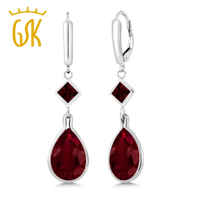 GemStoneKing 13.46 Ct Pear Shape Red Created Ruby Red Garnet 925 Sterling Silver Drop Earrings For Women Fine Jewelry
GemStoneKing 13.46 Ct Pear Shape Red Created Ruby Red Garnet 925 Sterling Silver Drop Earrings For Women Fine Jewelry