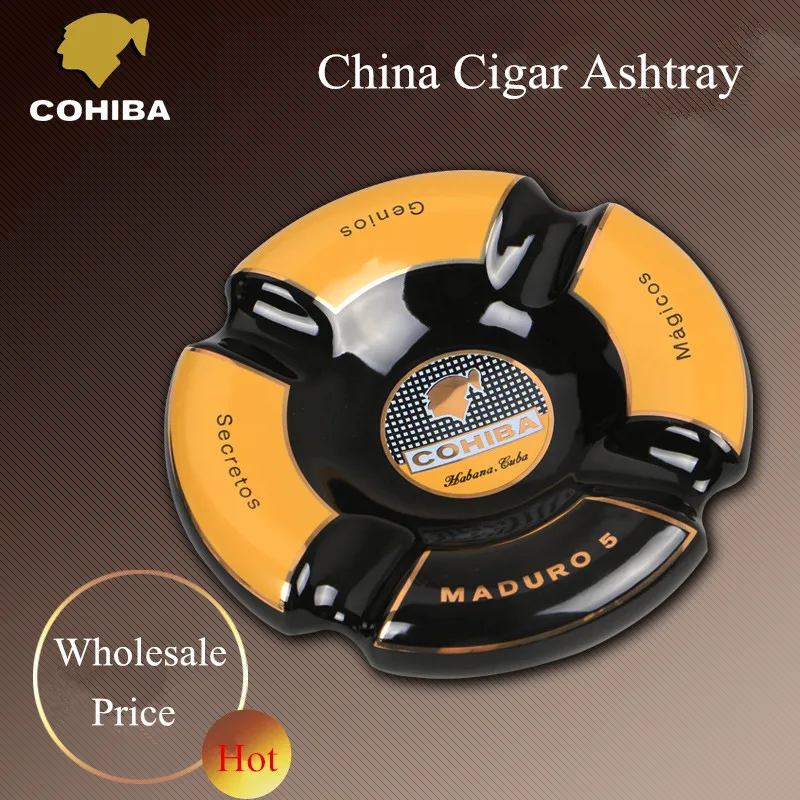 Wholesale Price! COHIBA High-definition fashion 4 Holder China Large Size Round Cigar Ashtray
Wholesale Price! COHIBA High-definition fashion 4 Holder China Large Size Round Cigar Ashtray