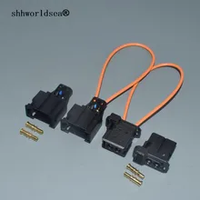 Áudio do carro shhworldsea 2 MAIS anel de loop de cabo de fibra óptica de plástico plugue fêmea-1355426-1 4E0 973 202 masculino feminino para audi para vw(China)