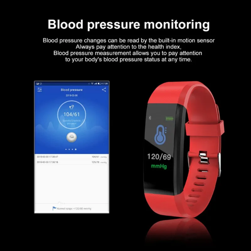 LYKRY 115 Plus HR Smart Band 0.96" Color Screen Fitness Tracker Heart Rate Blood Pressure Measuring Waterproof Bracelet For IOS
LYKRY 115 Plus HR Smart Band 0.96" Color Screen Fitness Tracker Heart Rate Blood Pressure Measuring Waterproof Bracelet For IOS