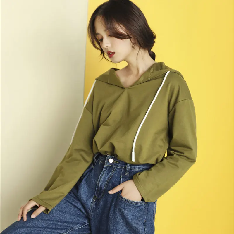 Alien Kitty Sweet Female Drawstring Lazy Style 2019 Spring Autumn New Pullover Fresh Women Loose Casual Thin Sweatshirt
Alien Kitty Sweet Female Drawstring Lazy Style 2019 Spring Autumn New Pullover Fresh Women Loose Casual Thin Sweatshirt