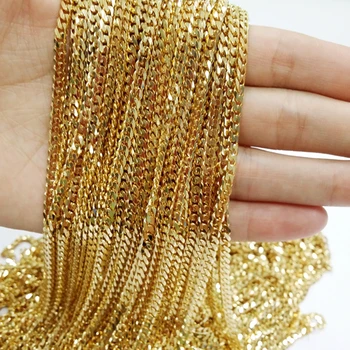 4/5mm Wide Gold Color Curb Cuban Link Chain Necklace 5/10/20m Stainless Steel Wholesale Jewelry Free DIY Necklace For Men
4/5mm Wide Gold Color Curb Cuban Link Chain Necklace 5/10/20m Stainless Steel Wholesale Jewelry Free DIY Necklace For Men