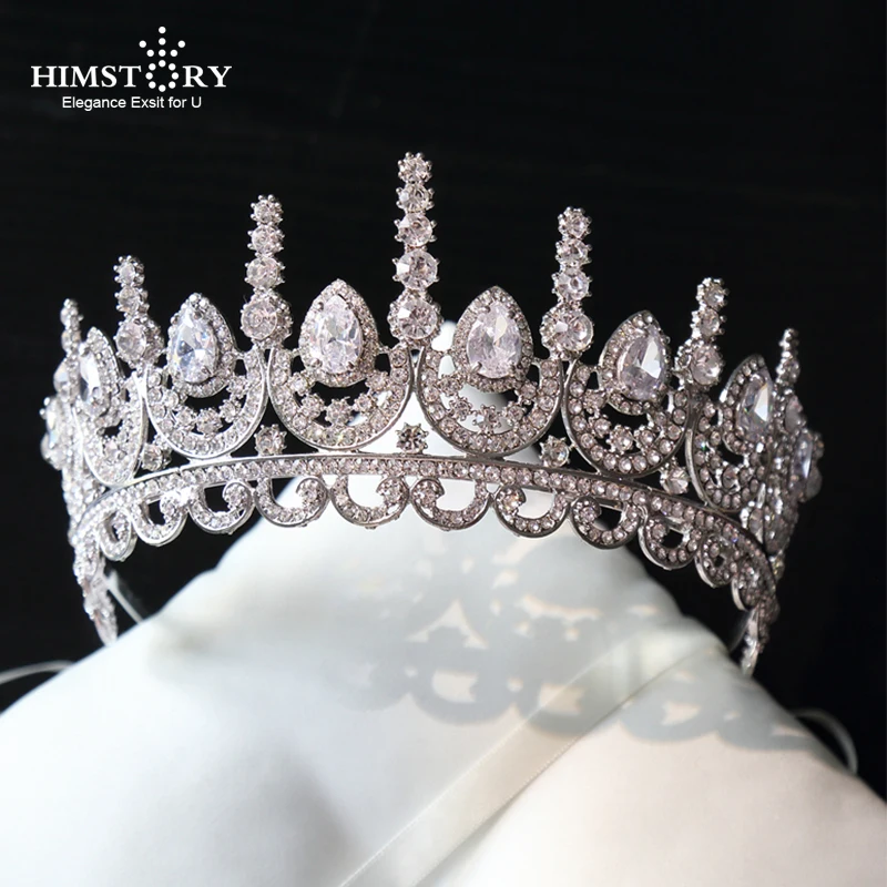 HIMSTORY Luxury Cubic Zirconia Princess Tiaras Crown Bridal Hair Accessories Rhinestone Wedding Headband Women Prom Hairwear
HIMSTORY Luxury Cubic Zirconia Princess Tiaras Crown Bridal Hair Accessories Rhinestone Wedding Headband Women Prom Hairwear