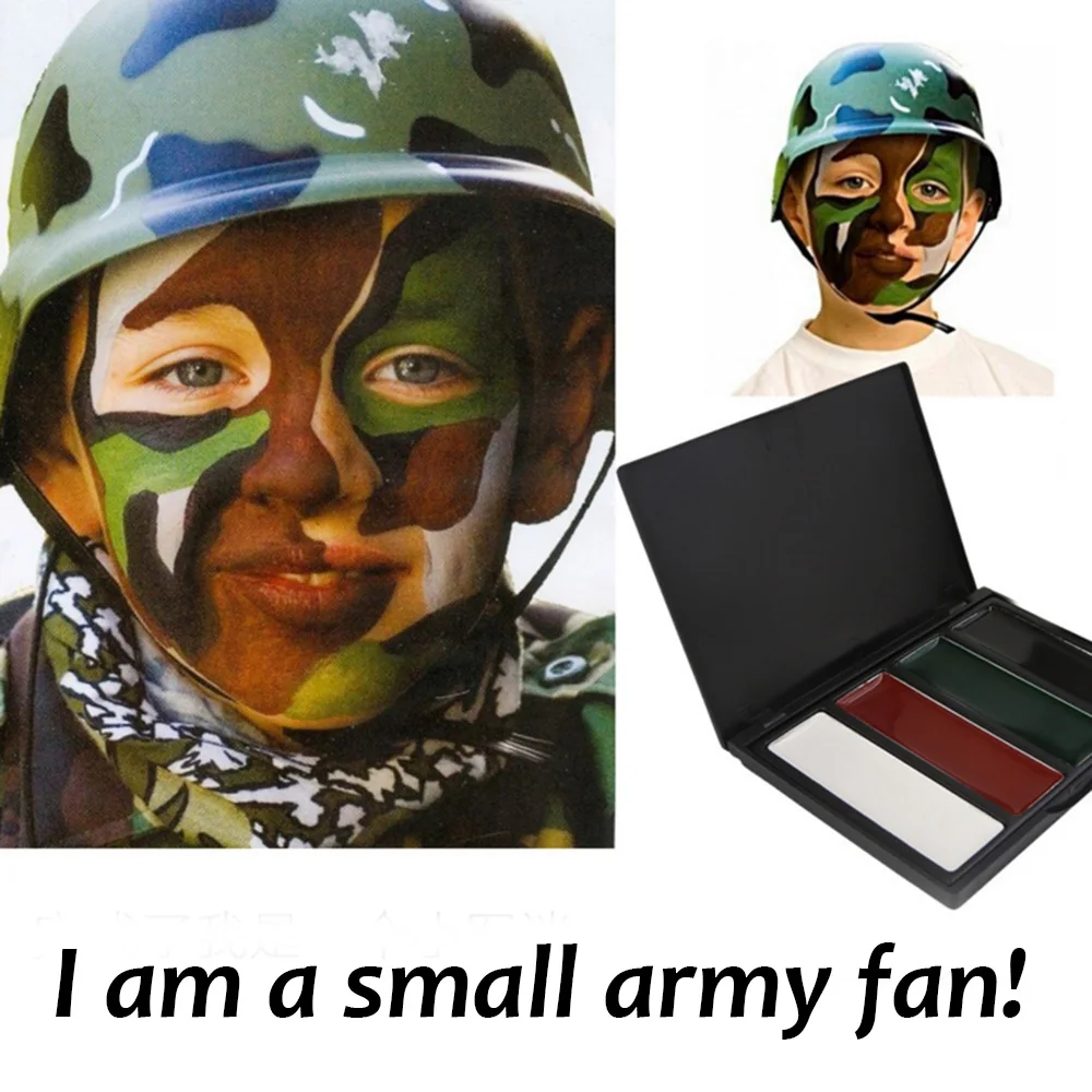 POPFEEL Tattoo Face Body Paint Creamy Oil Painting use in Outdoor Camouflage Oil For Art Use Fancy Halloween Party Makeup Tool
POPFEEL Tattoo Face Body Paint Creamy Oil Painting use in Outdoor Camouflage Oil For Art Use Fancy Halloween Party Makeup Tool