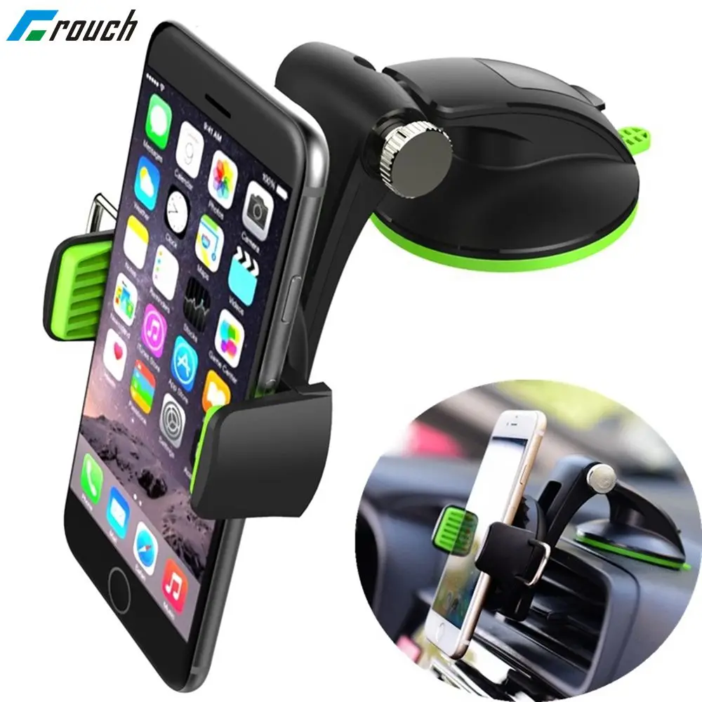 

Crouch Universal Car Mobile Phone Holder Stand Dashboard Windshield Sticky Cell Phone Holder for iPhone Support Samsung GPS