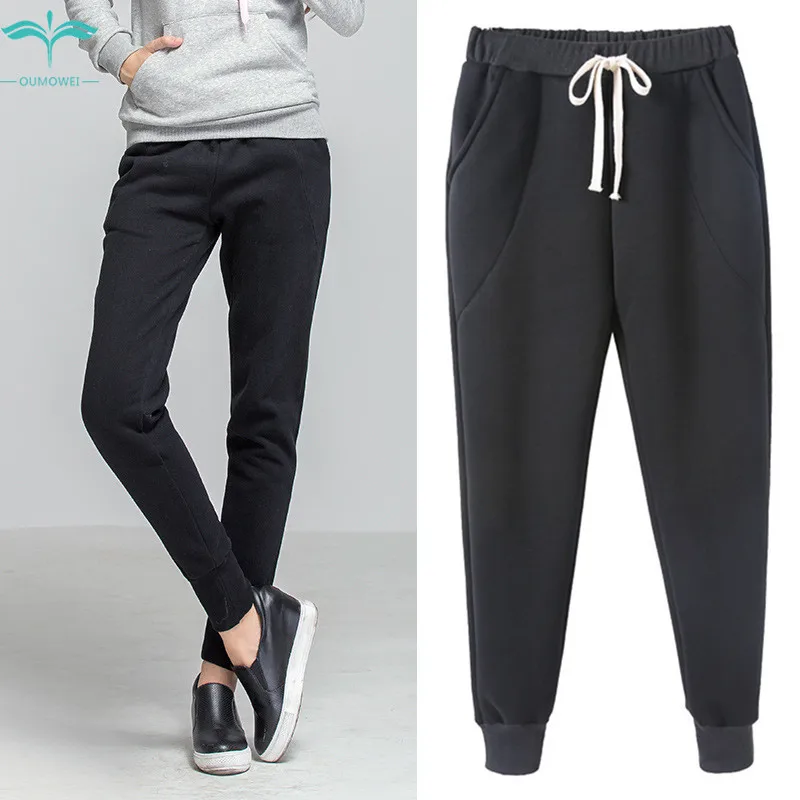 OUMOWEI Women's Trousers 2020 Fashion New High Waist Harem Pants High Quality Autumn And Winter Wear Plus Velvet Sweatpants
OUMOWEI Women's Trousers 2020 Fashion New High Waist Harem Pants High Quality Autumn And Winter Wear Plus Velvet Sweatpants