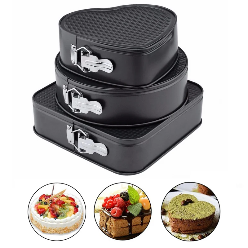 3pcs/set Cake Baking Pans Carbon Steel Cake Molds Non-Stick Pan Removable Bottom Bakeware Round heart square DIY Cake Tools
3pcs/set Cake Baking Pans Carbon Steel Cake Molds Non-Stick Pan Removable Bottom Bakeware Round heart square DIY Cake Tools