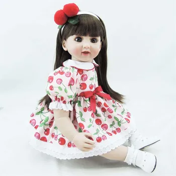24inch Handmade Silicone vinyl princess Lifelike cherry menina Baby Bonecas girl kid bebe doll reborn alive birthday Xmas doll
24inch Handmade Silicone vinyl princess Lifelike cherry menina Baby Bonecas girl kid bebe doll reborn alive birthday Xmas doll