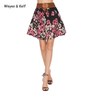 Weyes & Kelf Bohemian Print Pleated Mini Skirts Women 2018 Summer Beach Floral Chiffon Strap Skirt Faldas Mujer Faldas Vintage
Weyes & Kelf Bohemian Print Pleated Mini Skirts Women 2018 Summer Beach Floral Chiffon Strap Skirt Faldas Mujer Faldas Vintage