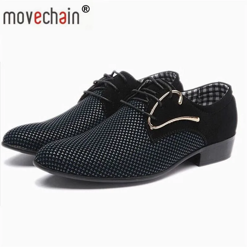 Movechain New style Mens leather Casual shoes Fashion Men's Lace-Up Dress Office Oxfords Man Wedding Party Business Flats
Movechain New style Mens leather Casual shoes Fashion Men's Lace-Up Dress Office Oxfords Man Wedding Party Business Flats